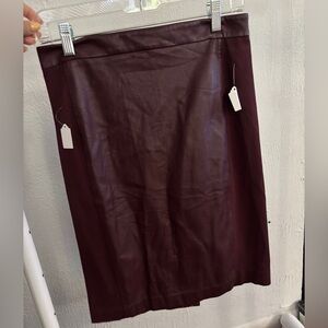 Ann Taylor Deep Burgundy Pencil Skirt